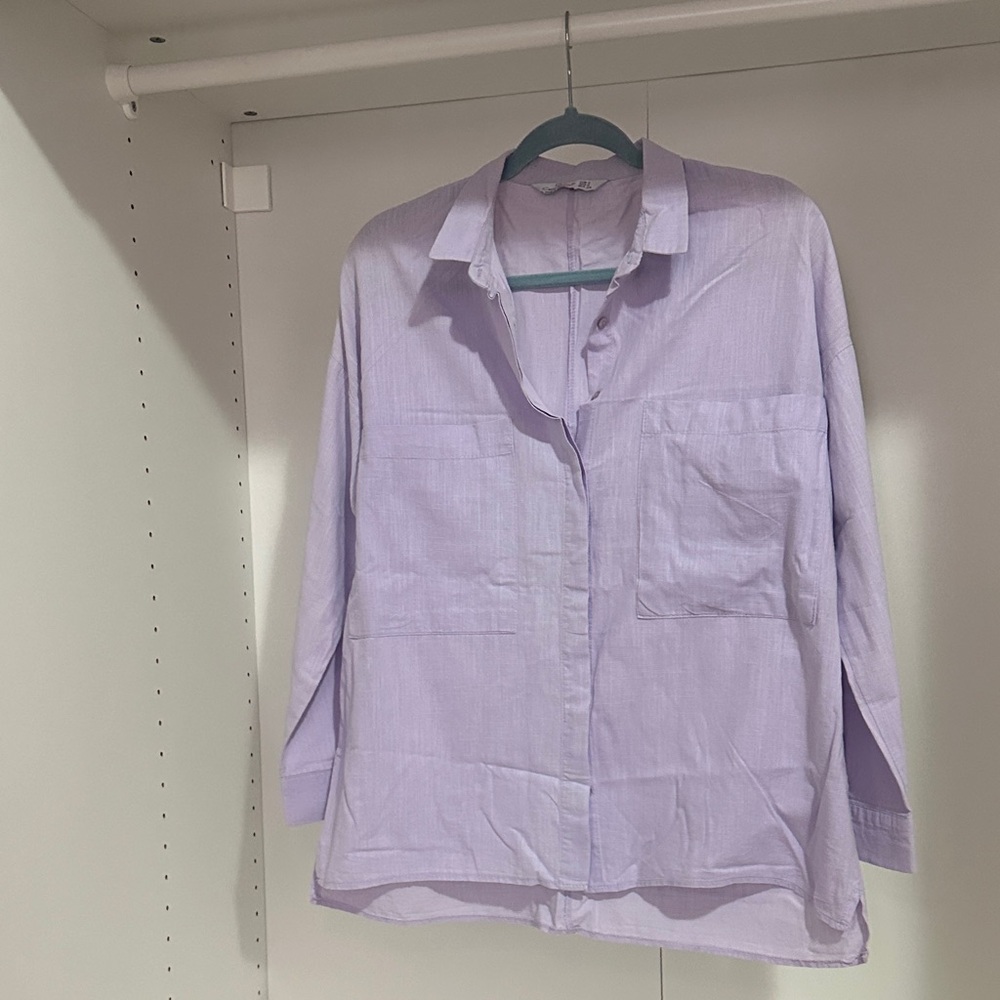 Lavender Button-Up Shirt